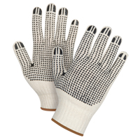 Gants tricot&eacute;s de poids lourd &agrave; deux c&ocirc;t&eacute;s avec pois, Poly/coton, Deux c&ocirc;t&eacute;s, Calibre 7, Grand Oxford Builders Supplies Inc
