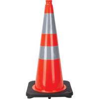 Traffic Cone, 28", Orange, 4" & 6" Reflective Collar(s) Oxford Builders Supplies Inc
