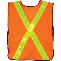 Veste de s&eacute;curit&eacute; d'usage standard, Orange haute visibilit&eacute;, Moyen, Polyester Oxford Builders Supplies Inc