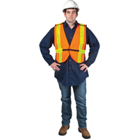 Veste de s&eacute;curit&eacute; d'usage standard, Orange haute visibilit&eacute;, Moyen, Polyester Oxford Builders Supplies Inc