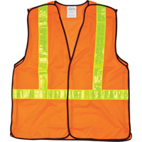 Veste de s&eacute;curit&eacute; pour la circulation d&eacute;tachable en cinq points, Orange haute visibilit&eacute;, Moyen, Polyester Oxford Builders Supplies Inc