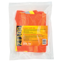 Surveyor's Safety Vest, High Visibility Orange, Large, Polyester Oxford Builders Supplies Inc