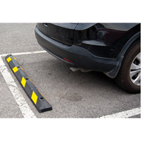 Parking Curb, Rubber, 6' L, Black/Yellow Oxford Builders Supplies Inc