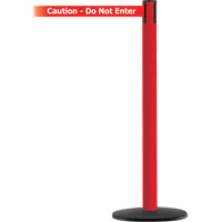 Advance TensaBarrier&reg; Barrier Post, Steel, 36" H, White/Red Tape, 7.5' Tape Length Oxford Builders Supplies Inc