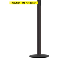 Advance TensaBarrier&reg; Barrier Post, Steel, 36" H, Black/Yellow Tape, 7.5' Tape Length Oxford Builders Supplies Inc