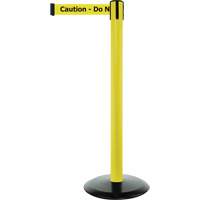 Advance TensaBarrier&reg; Barrier Post, Steel, 36" H, Black/Yellow Tape, 7.5' Tape Length Oxford Builders Supplies Inc
