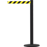 Advance TensaBarrier&reg; Barrier Post, Steel, 36" H, Black/Yellow Tape, 7.5' Tape Length Oxford Builders Supplies Inc
