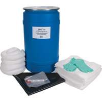 Trousse de lutte contre les d&eacute;versements pour &eacute;tabli, Huile seulement, Baril, Absorbance de 30 gal. US Oxford Builders Supplies Inc