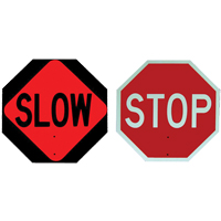 Double-Sided "Stop/Slow" Traffic Control Sign Oxford Builders Supplies Inc