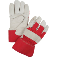 Red & White Winter-Lined Fitters Gloves, Large, Grain Cowhide Palm, Boa Inner Lining Oxford Builders Supplies Inc