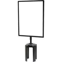 Cadre d'enseigne Tensabarrier avec adaptateur, Noir Oxford Builders Supplies Inc