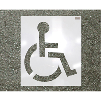 Parking Lot Stencils, Pictogram, 39" Oxford Builders Supplies Inc