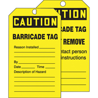 Tags By-The-Roll Safety Tags, Cardstock, 3" W x 6-1/4" H, English Oxford Builders Supplies Inc
