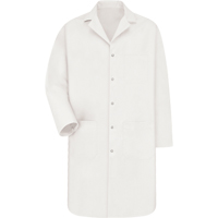 Lab Coat, Poly-Cotton, Small, White Oxford Builders Supplies Inc