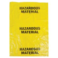 Hazardous Waste Bags, Infectious Waste, 60" L x 36" W, 208.2 L (55 Gal.) Capacity Oxford Builders Supplies Inc