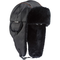 N-Ferno&reg; 6802 Classic Trapper Hat, Synthetic Fur Lining, Medium/Small, Black Oxford Builders Supplies Inc