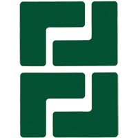 Floor Corner Marks, L, 5" L x 2" W, Green, Polyester Oxford Builders Supplies Inc
