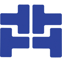 Floor Corner Marks, T, 5" L x 2" W, Blue, Polyester Oxford Builders Supplies Inc