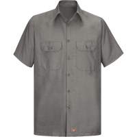 Short Sleeve Ripstop Shirt, Men's, 3X-Large, Grey Oxford Builders Supplies Inc