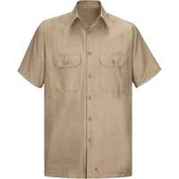Short Sleeve Ripstop Shirt, Men's, 3X-Large, Khaki Oxford Builders Supplies Inc