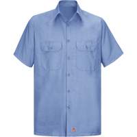 Short Sleeve Ripstop Shirt, Men's, 3X-Large, Blue Oxford Builders Supplies Inc