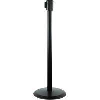Slimline TensaBarrier&reg; Receiver Post, 38" High, Black Oxford Builders Supplies Inc