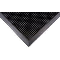 Outdoor Entrance Matting, Rubber, Scraper Type, Textured Pattern, 2' x 2-2/3', Black Oxford Builders Supplies Inc