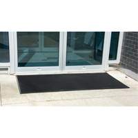 Outdoor Entrance Matting, Rubber, Scraper Type, Textured Pattern, 2' x 2-2/3', Black Oxford Builders Supplies Inc