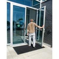 Outdoor Entrance Matting, Rubber, Scraper Type, Textured Pattern, 2' x 2-2/3', Black Oxford Builders Supplies Inc