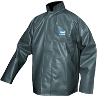 Journeyman Chemical Resistant Rain Jacket, Polyester, Small, Green Oxford Builders Supplies Inc