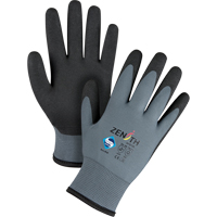 ZX-30° Premium Coated Gloves, 8/Medium, PVC Coating, 15 Gauge, Nylon Shell Oxford Builders Supplies Inc