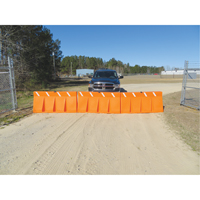 Traffic Barriers, Water-Filled, 62.25" L x 24" H, Orange Oxford Builders Supplies Inc