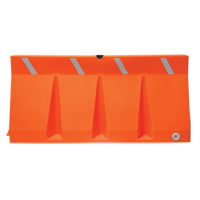 Traffic Barriers, Water-Filled, 69.75" L x 33.75" H, Orange Oxford Builders Supplies Inc