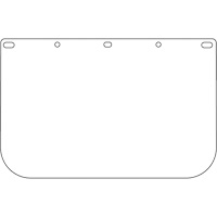 Dynamic Die Cut Faceshield Visor, PETG, Clear Tint Oxford Builders Supplies Inc