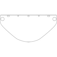 Dynamic Die Cut Faceshield Visor, PETG, Clear Tint Oxford Builders Supplies Inc