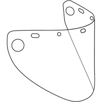 Dynamic Die Cut Formed Faceshield Visor, Polycarbonate, Clear Tint Oxford Builders Supplies Inc