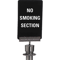 "No Smoking" Crowd Control Sign, 11" x 7", Plastic, English Oxford Builders Supplies Inc