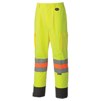 6009 Pantalon de s&eacute;curit&eacute; routi&egrave;re respirant, Polyester, T-petit, Jaune lime haute visibilit&eacute; Oxford Builders Supplies Inc