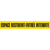 Rubans pour barricades, Français, 3" la x 1000' lo, 3 mils, Noir sur jaune Oxford Builders Supplies Inc