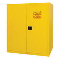 Armoire pour entreposage de barils &agrave; la verticale, Capacit&eacute; de 110 gal. US, 2 barils, Jaune Oxford Builders Supplies Inc