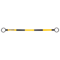 Barre t&eacute;lescopique pour barricade, Longueur d&eacute;ploy&eacute;e de 85", Noir/Jaune Oxford Builders Supplies Inc