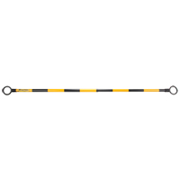 Barre t&eacute;lescopique pour barricade, Longueur d&eacute;ploy&eacute;e de 85", Noir/Jaune Oxford Builders Supplies Inc