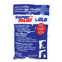 Compresse froide instantan&eacute;e Rapid Relief, Froid, Utilisation unique, 5" x 9" Oxford Builders Supplies Inc