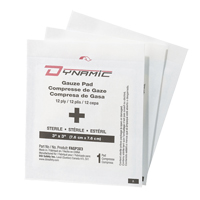 Dynamic Gauze, Pad, 3" L x 3" W, Sterile, Medical Device Class 1 Oxford Builders Supplies Inc
