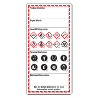 Workplace Labels, Cardstock, 3" W x 6" H, English Oxford Builders Supplies Inc