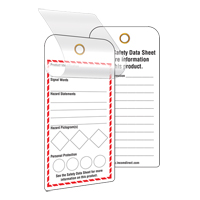 GHS Self-Laminating Workplace Tags, Cardstock, 3" W x 6" H, English Oxford Builders Supplies Inc