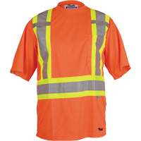 T-shirt de s&eacute;curit&eacute; Viking, Polyester, Petit, Orange haute visibilit&eacute; Oxford Builders Supplies Inc