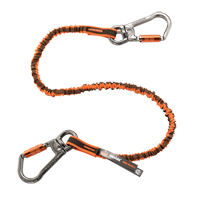 Squids&reg; 3119F(x) Double-Locking Tool Lanyard with Swivel, Bungee, Dual Carabiner Oxford Builders Supplies Inc