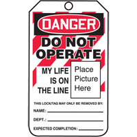 &eacute;tiquettes de verrouillage Do Not Operate Danger, Papier cartonn&eacute;, 3-1/4" la x 5-3/4" h, Anglais Oxford Builders Supplies Inc