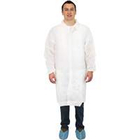 Sarreau de laboratoire, Polypropyl&egrave;ne, Blanc, Grand Oxford Builders Supplies Inc